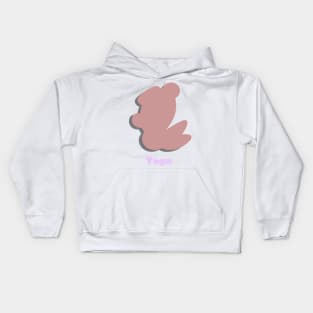 Bunny does yoga Kids Hoodie